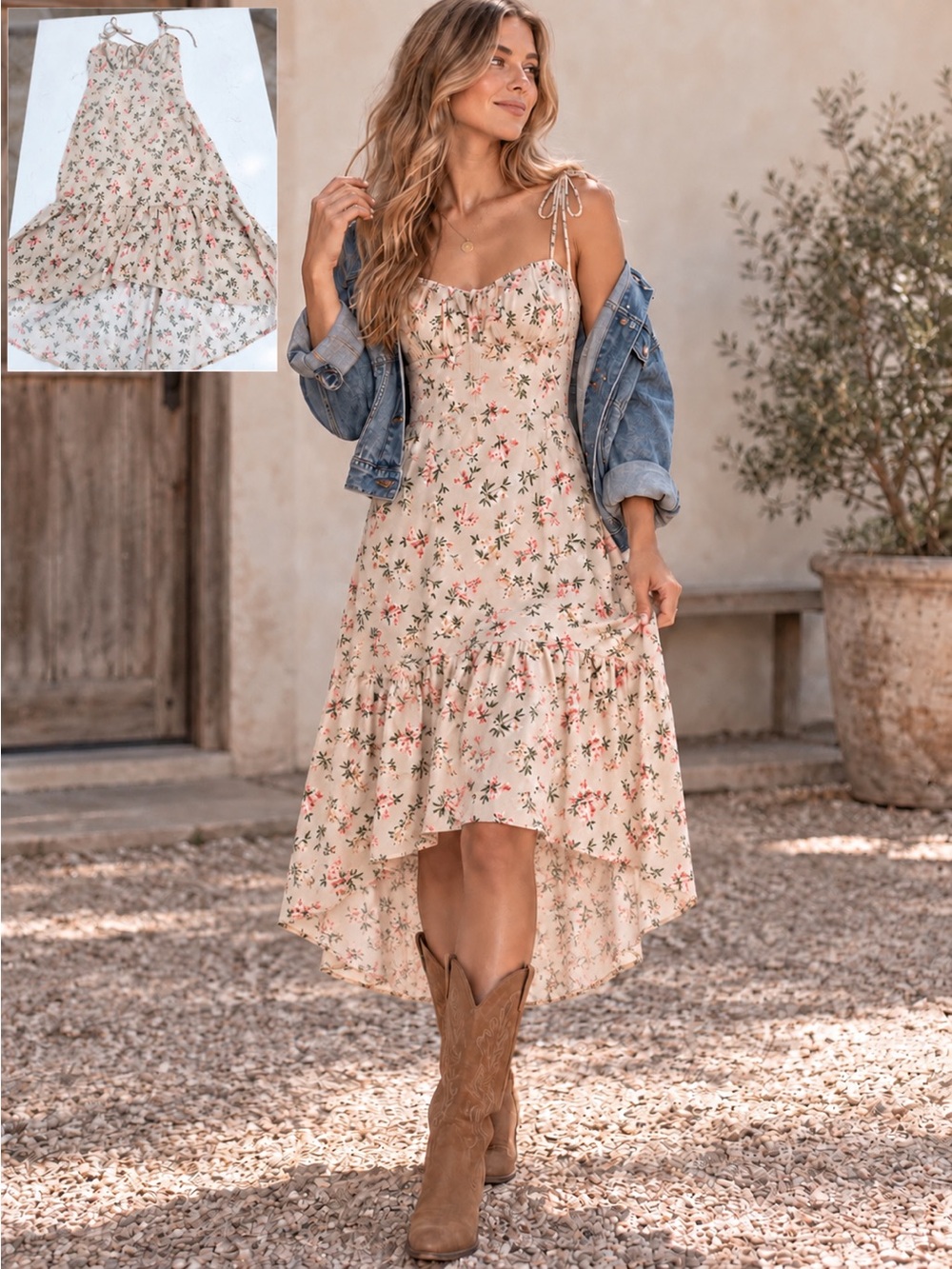 Altar’d State Made in USA Boho Cottagecore Floral Dress